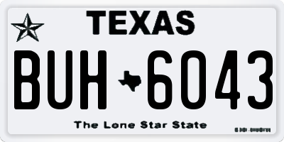 TX license plate BUH6043