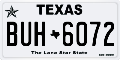 TX license plate BUH6072