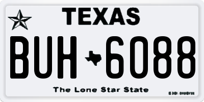 TX license plate BUH6088