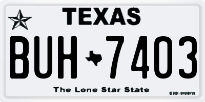 TX license plate BUH7403