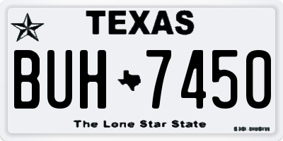 TX license plate BUH7450