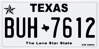 TX license plate BUH7612