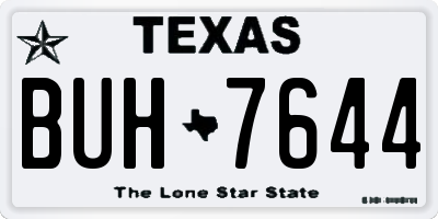 TX license plate BUH7644