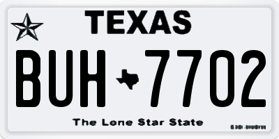 TX license plate BUH7702