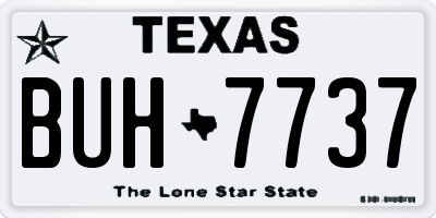 TX license plate BUH7737