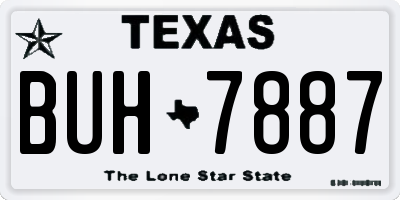 TX license plate BUH7887