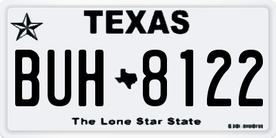 TX license plate BUH8122