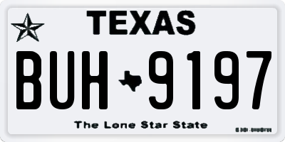 TX license plate BUH9197