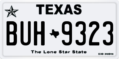 TX license plate BUH9323