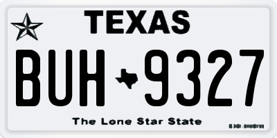 TX license plate BUH9327