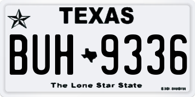 TX license plate BUH9336