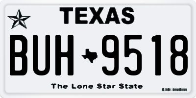 TX license plate BUH9518