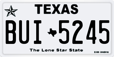 TX license plate BUI5245