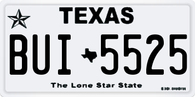 TX license plate BUI5525