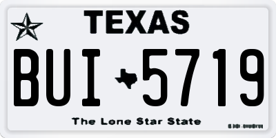 TX license plate BUI5719