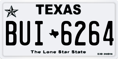 TX license plate BUI6264