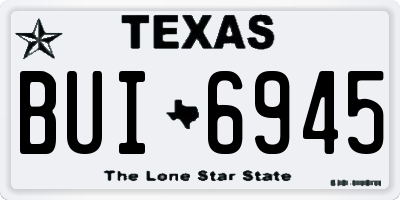 TX license plate BUI6945
