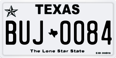 TX license plate BUJ0084