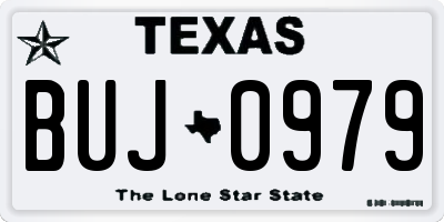 TX license plate BUJ0979