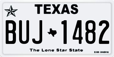 TX license plate BUJ1482