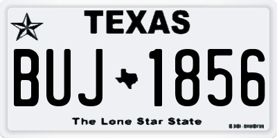 TX license plate BUJ1856