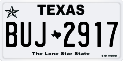 TX license plate BUJ2917