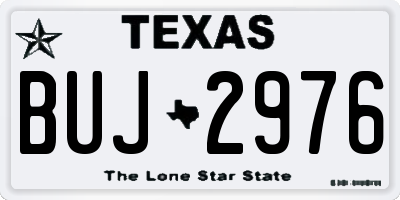 TX license plate BUJ2976