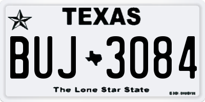 TX license plate BUJ3084