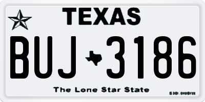 TX license plate BUJ3186