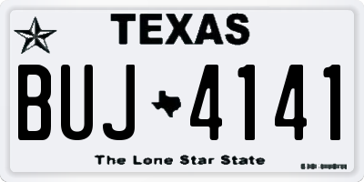 TX license plate BUJ4141