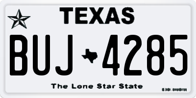 TX license plate BUJ4285