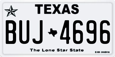 TX license plate BUJ4696