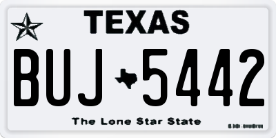 TX license plate BUJ5442
