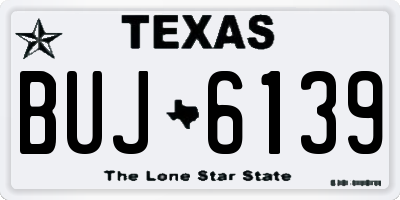 TX license plate BUJ6139