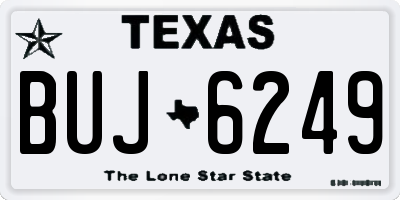 TX license plate BUJ6249