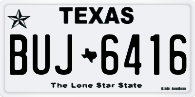 TX license plate BUJ6416