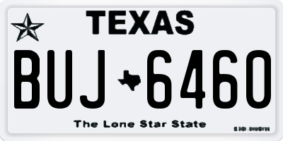 TX license plate BUJ6460