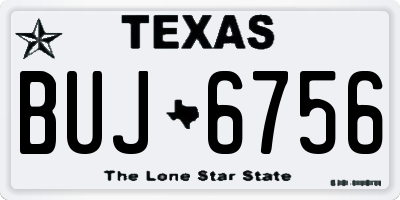 TX license plate BUJ6756