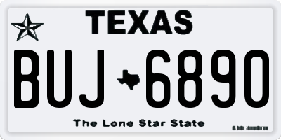 TX license plate BUJ6890