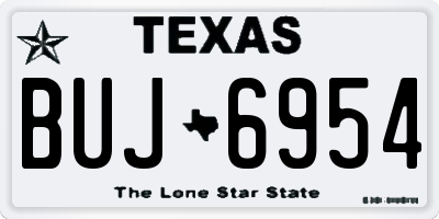 TX license plate BUJ6954