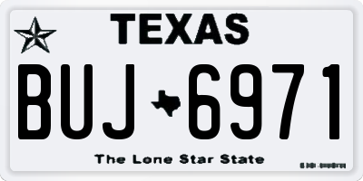 TX license plate BUJ6971