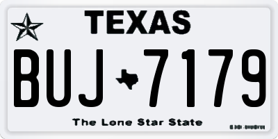 TX license plate BUJ7179