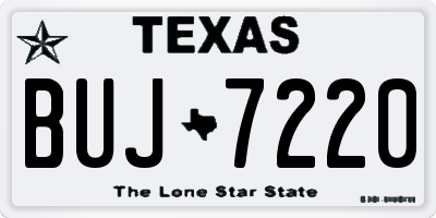 TX license plate BUJ7220