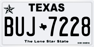 TX license plate BUJ7228