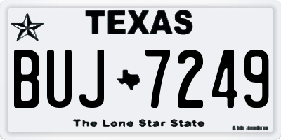 TX license plate BUJ7249