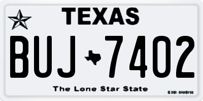TX license plate BUJ7402