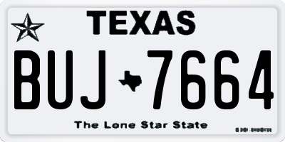 TX license plate BUJ7664