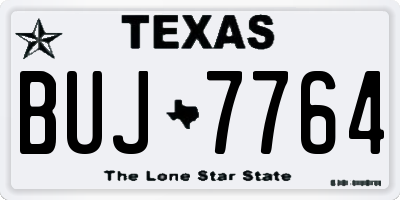 TX license plate BUJ7764