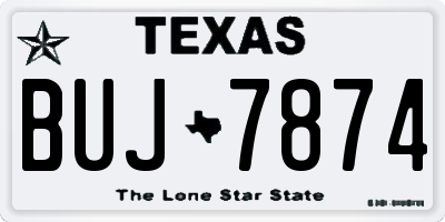 TX license plate BUJ7874