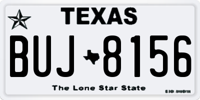 TX license plate BUJ8156